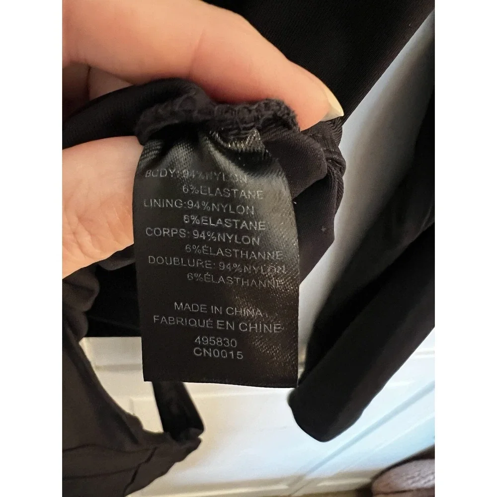 House of Harlow Bodysuit‎ Women's Corset Large Long Sleeve Square Neck Black - Picture 5 of 6